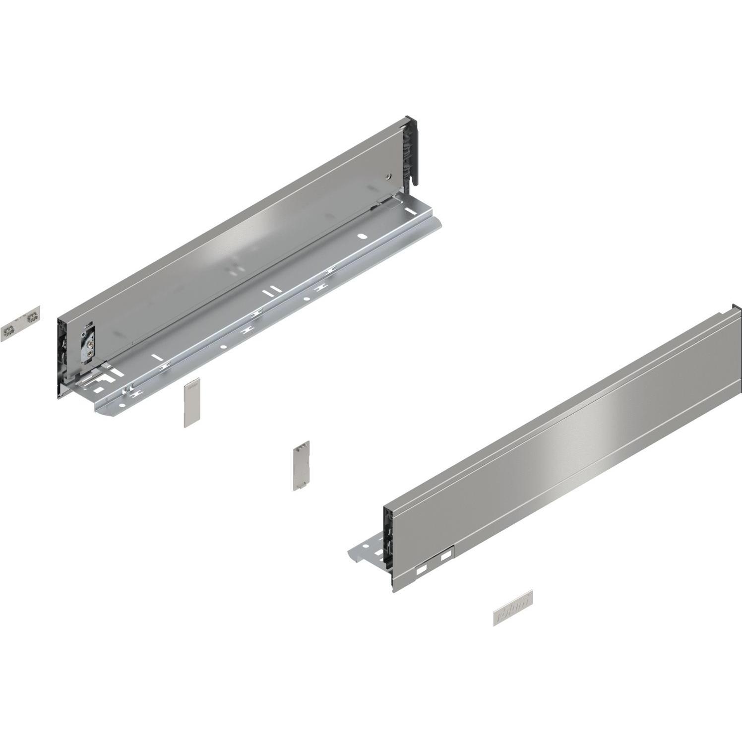 Blum, Schubladenauszüge, Legrabox pure H M 1 Paar 40kg 500mm Tip On Vollauszug inox Set
