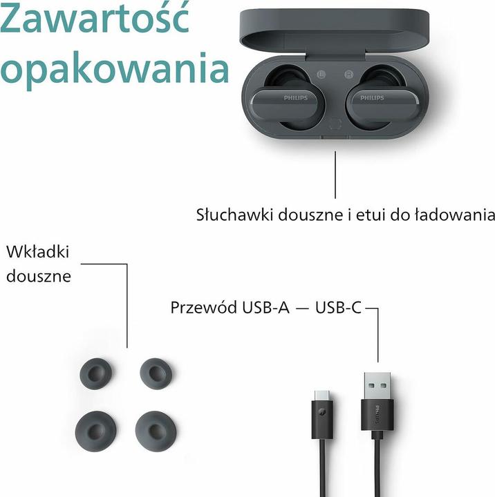 Produktbild Philips TAT3508BK (ANC, 7 h, Kabellos)