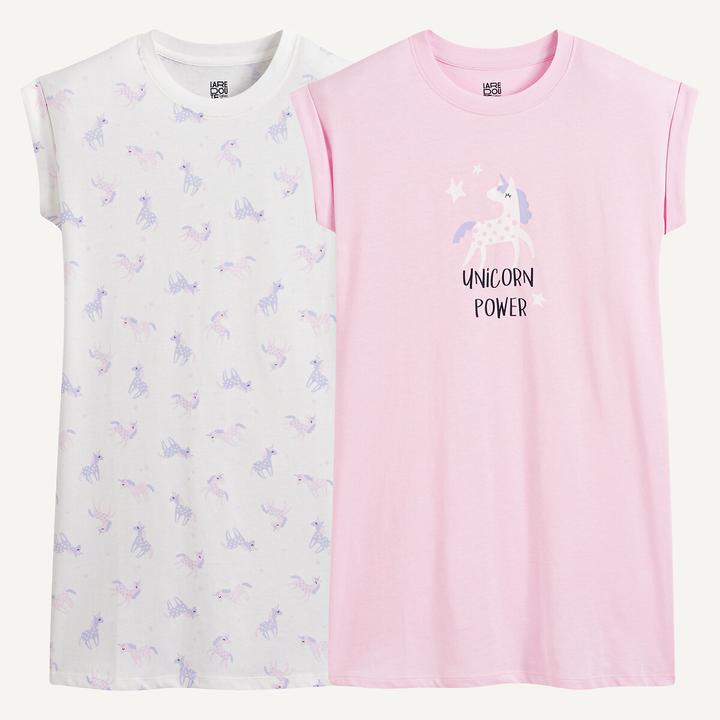 Produktbild La Redoute Collections 2er-Pack Nachthemden (98)