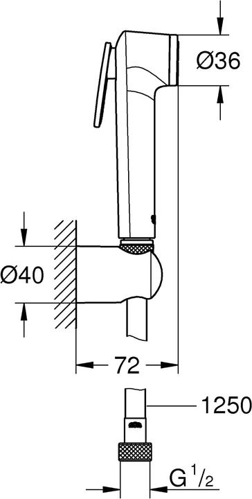 Produktbild Grohe Tempesta Duschgarnitur Trigger Spray 30 (1 Strahlart, 8 l/min)