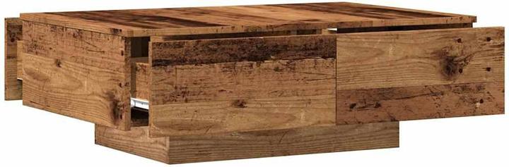 Actual product image vidaXL Couchtisch Beistelltisch Wohnzimmertisch Kaffeetisch Altholz-Optik (90 x 60 x 31 cm)