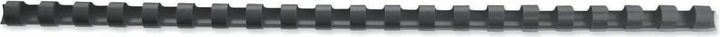 Actual product image GBC Binder spine 12mm, 21 rings, black, 100 pcs.