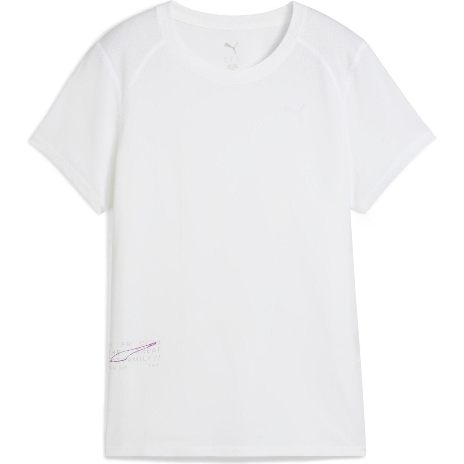 Puma, Damen, Sportshirt, W Run Graphic Mesh Tee​ (M), Weiss, M