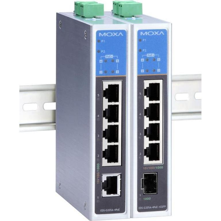 Moxa Industrial Unmanaged Ethernets (5 Ports), Netzwerk Switch