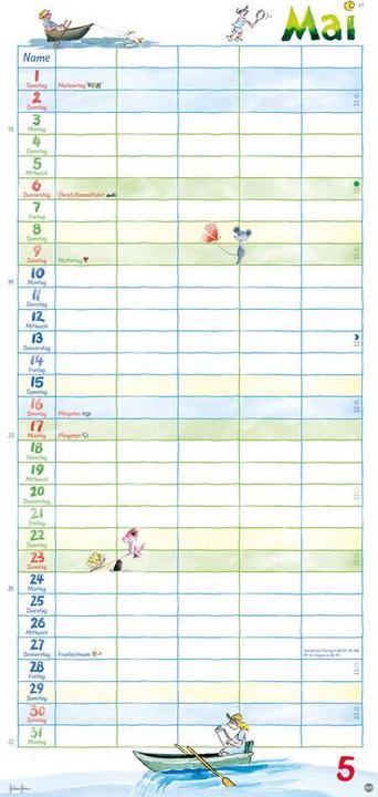 Image du produit Heye Familienplaner 21x45cm 5spaltig (21 x 45 cm)