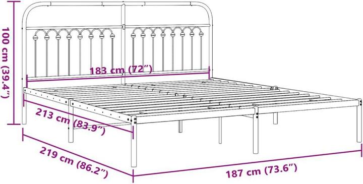 Image du produit vidaXL Bettgestell (183 x 213 cm)