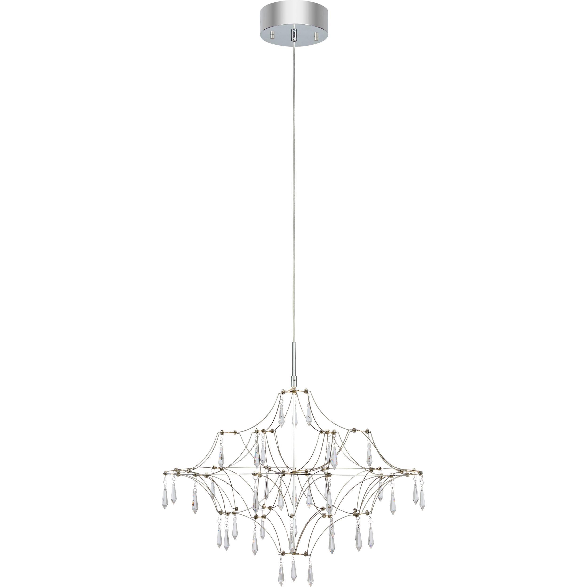 Markslöjd, Lampada a sospensione, EFESOS Chandelier 60cm Steel/Clear