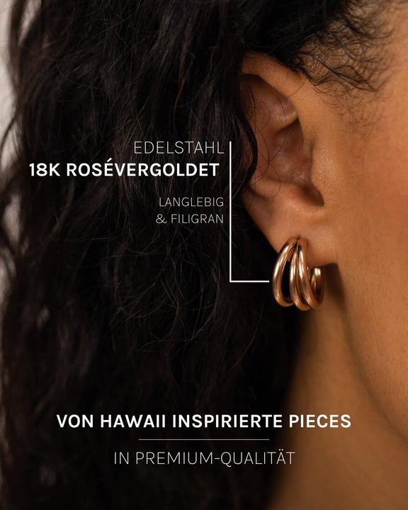 Image du produit Purelei Boucle d'oreille Eono (Acier inoxydable plaqué or 18 carats)