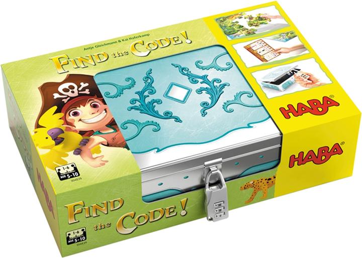 Actual product image Haba Find the code. Pirate Island (German)