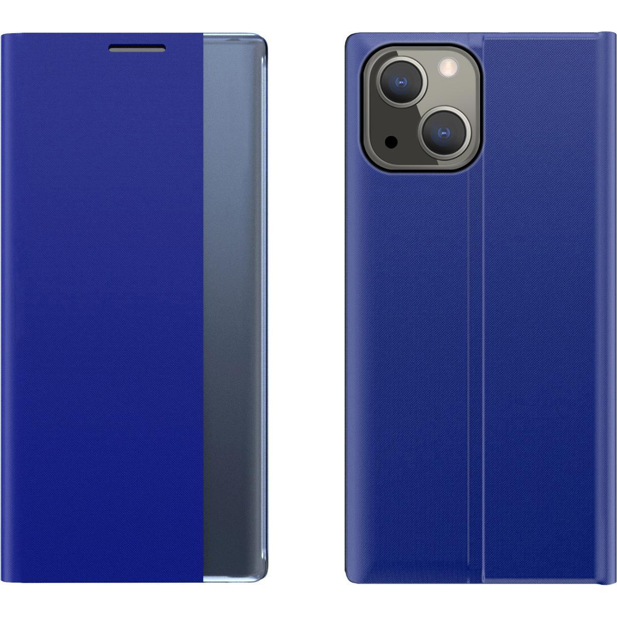 Hurtel Sleep Case Custodia tipo libreria con Smart Window per iPhone 13 mini blu (Apple iPhone 13 mini), Cover smartphone, Blu