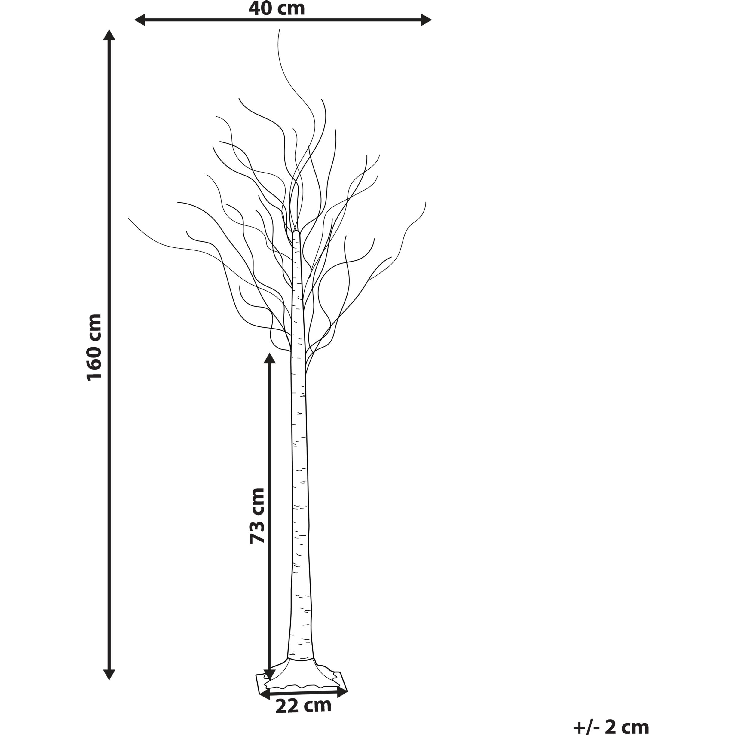 Thumbnail - Beliani, Weihnachtsbeleuchtung, Weihnachtsdekoration Lumarko Gartendekoration LED-Baum 160 cm weiss LAPPI.