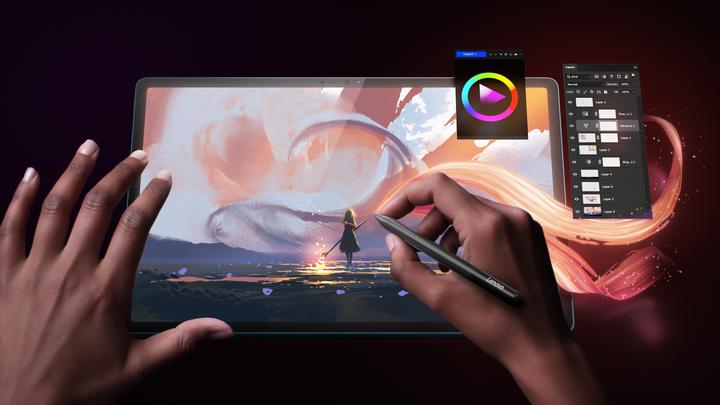 Actual product image Lenovo Yoga Tab Plus (WLAN only, 12.70", 16 GB, Tidal Teal)