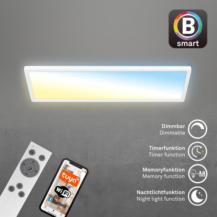 Produktbild Briloner TAVA B smart WiFi +Bluetooth ultra flat CCT LED Panel (3000 lm)