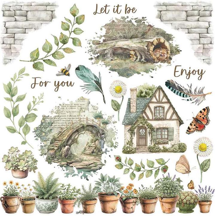 Produktbild Stamperia Rub On Sortiment "Herbarium Silvae" (15.60 x 15.60 cm)