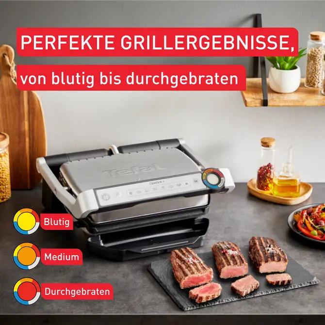 Actual product image Tefal OptiGrill+ incl. grill tongs Contact grill (GC718D), stainless steel