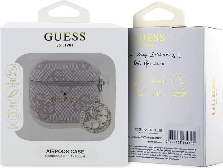 Produktbild Guess 4G Strass Charm Cover für Airpods 4 (Ladecase Hülle)