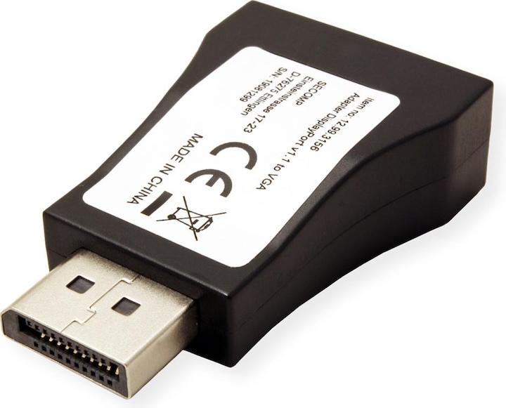 Immagine prodotto Value DisplayPort – VGA (VGA, 4.40 cm)