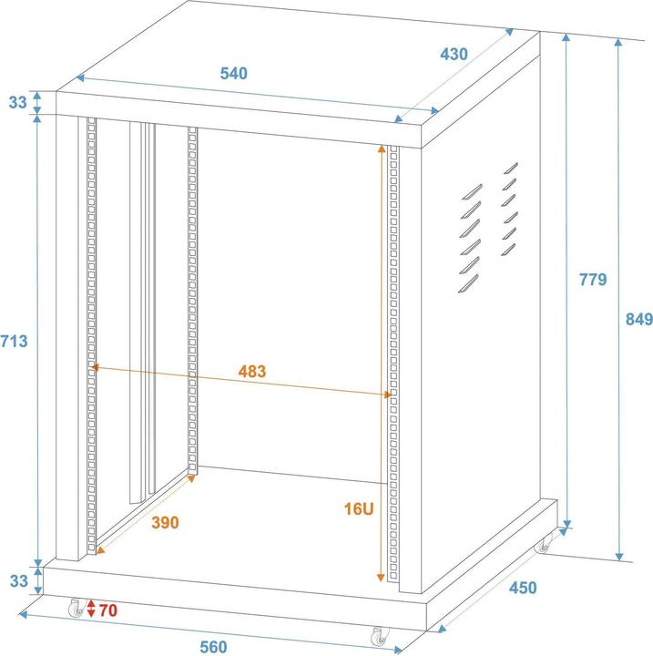 Produktbild Omnitronic Rack SR19 16 (19" Case)