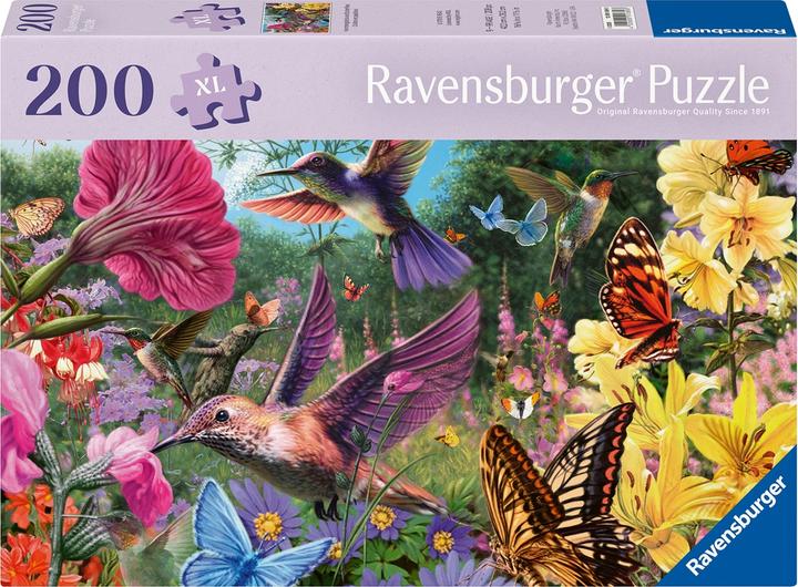 Productafbeelding Ravensburger Puzzel 12001369 - Kolibries en vlinders - Puzzel voor ouderen en volwassenen (200 onderdelen)
