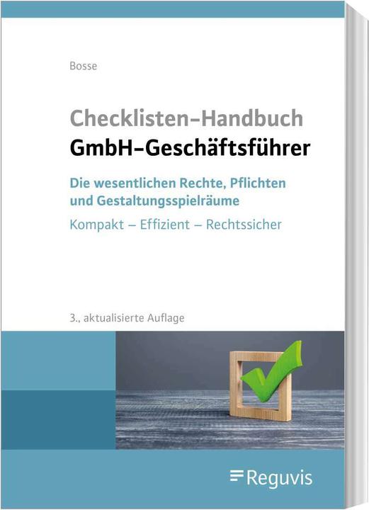 Immagine prodotto Checklisten Handbuch GmbH-Geschäftsführer (Tedesco, Christian Bosse, 2021)