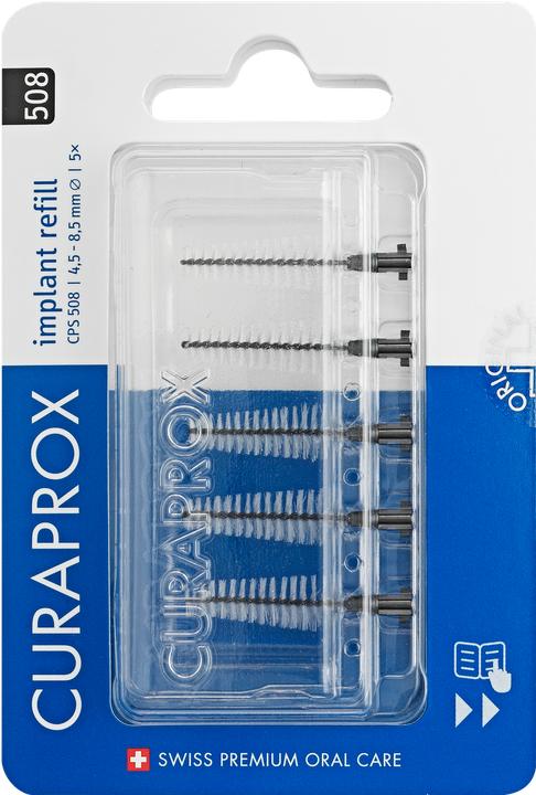 Image du produit Curaprox CPS 508 Implant Interdentalbürsten refill black (4 x, 8.50 mm)