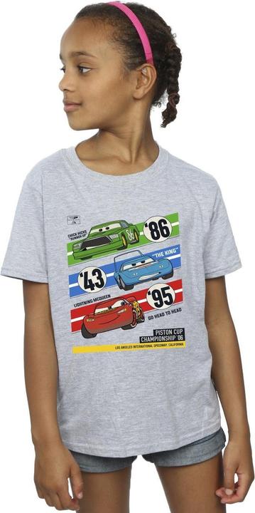 Actual product image Disney Girls Cars Piston Cup Champions Cotton T-Shirt (116)