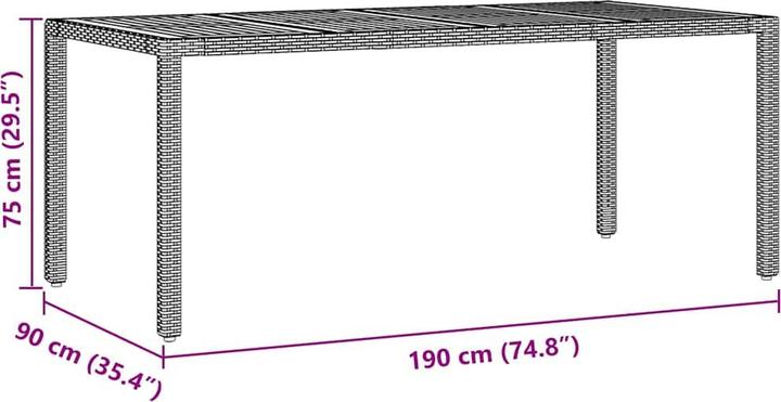 Produktbild vidaXL Garten Essgruppe