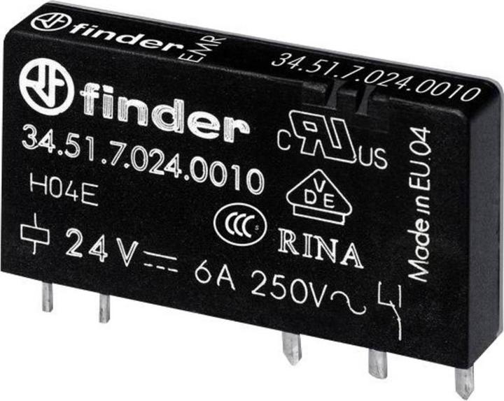 Actual product image Finder 34.51.7.012.0310 Print relay 12 V/DC 6 A 1 NO contact 20 pcs.