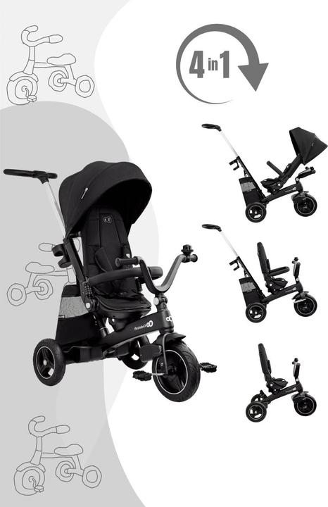 KinderKraft Easytwist Black Trójkołowy