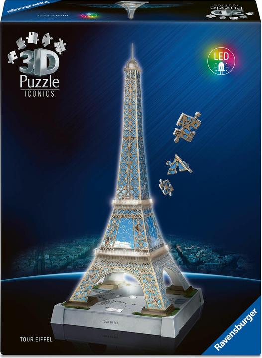 Ravensburger 3D Puzzle 216 Teile - Iconics: Eiffelturm - mit Licht (216 Teile)