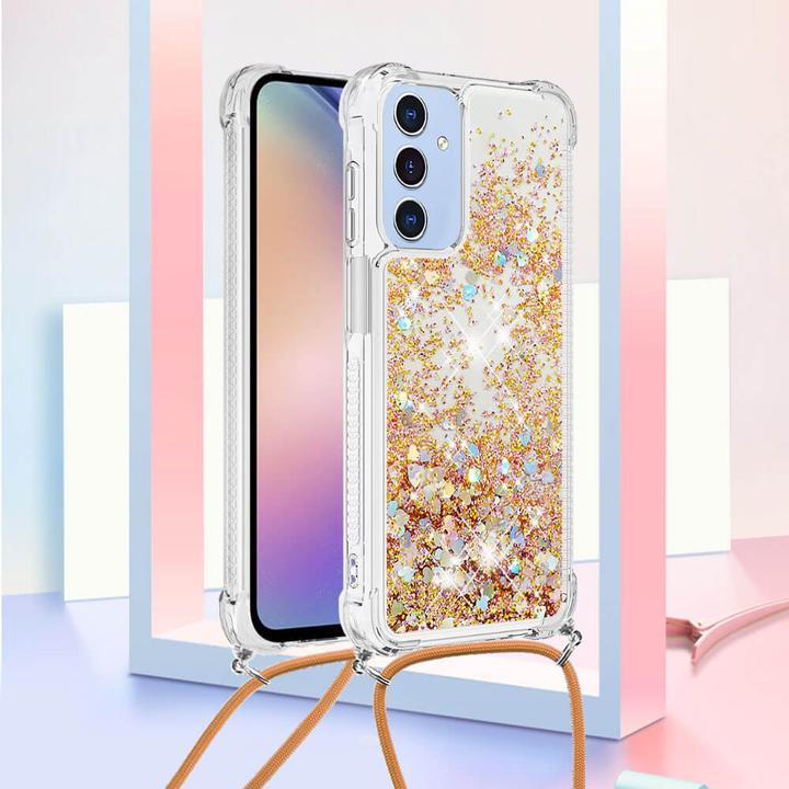 Actual product image Cover-Discount Galaxy A17 / A26 - Glitzer Hülle mit Kordel (Samsung Galaxy A26, Samsung Galaxy R)