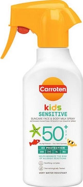 Immagine prodotto Carroten Kids Sensitive Suncare Latte Spray Viso e Corpo Spf 50 270 Ml (Latte solare, SPF 50, 270 ml)
