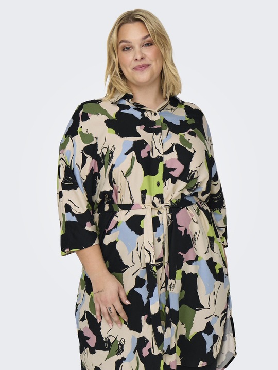 Actual product image Only CARISIDORA Midikleid Tunika mit halber Knopfleiste (44)