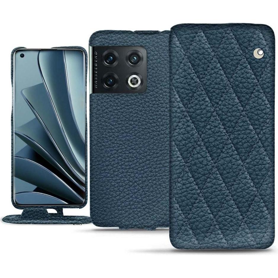 Noreve Lederschutzhülle vertikal (OnePlus 10 Pro), Smartphone Hülle, Blau