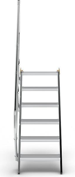 Immagine prodotto Munk Scale a 45° Larghezza gradini 600 mm 6 gradini Alluminio scanalato (Stile, 138 cm)