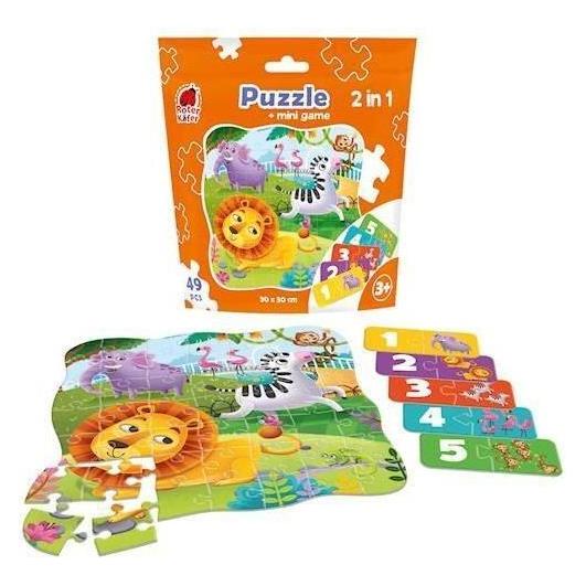 Roter Käfer Puzzel In Opbergetui "2 In 1. Dierentuin" RK1140-06 (49 onderdelen)