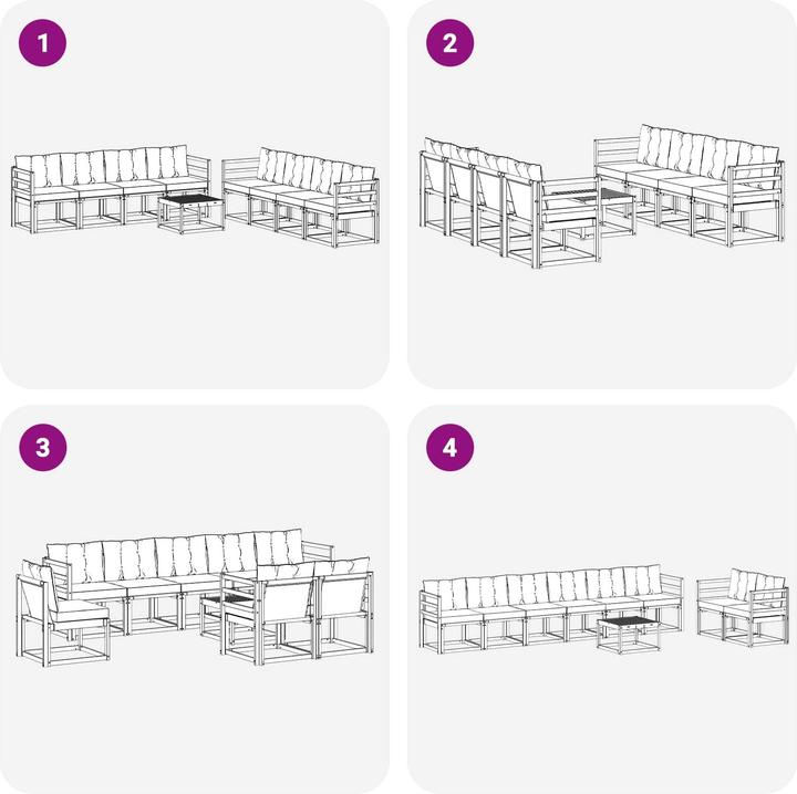 Produktbild vidaXL Outdoor-Sofa