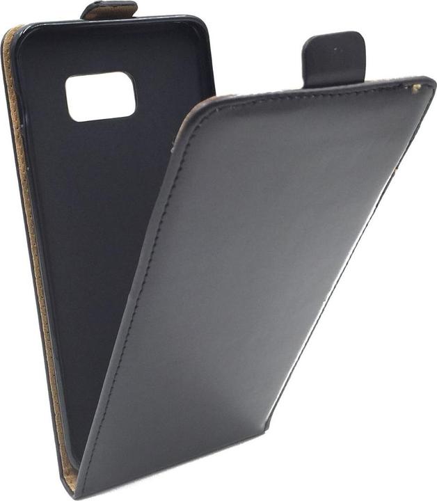Produktbild König Design Handyhülle für Samsung Galaxy S6 Edge Schutztasche Wallet Cover 360 Case Schwarz (Samsung Galaxy S6 Edge)