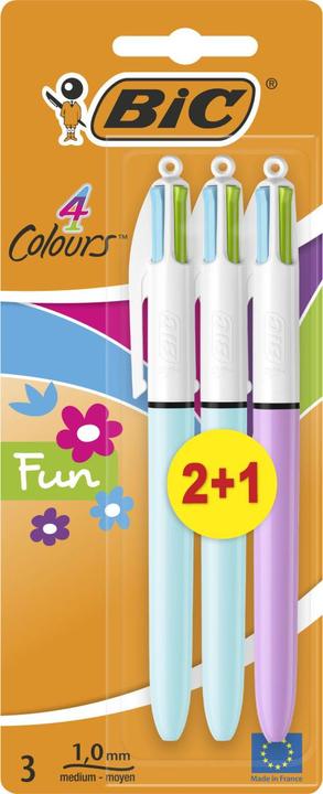 Produktbild Bic 4 Colours Original (Rosa|Lila|Grün|Türkis, Türkis|Rosa|Lime Green Metallic|Lila, 1 x)