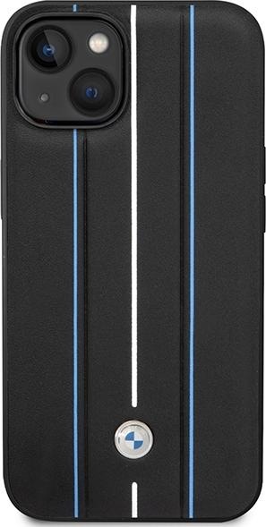 Produktbild BMW Etui BMHCP14S22RVSK iPhone 14 6.1" czarny/black hardcase Leather Stamp Blue Lines (Apple iPhone 14)