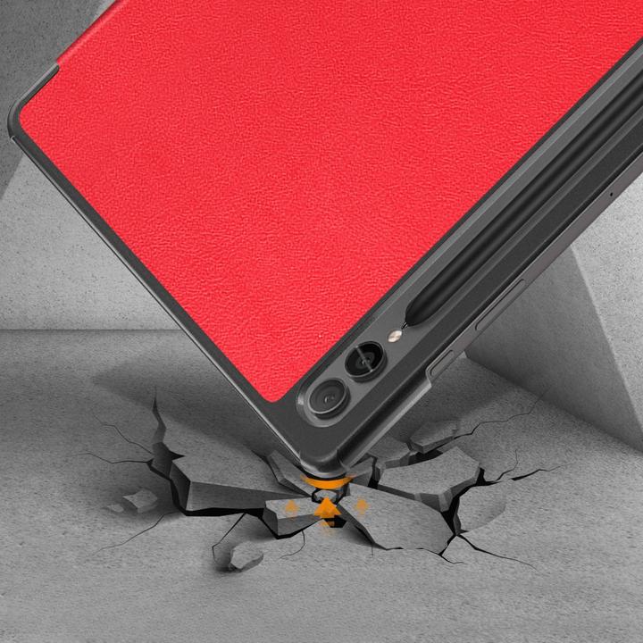 Actual product image Cover-Discount Galaxy Tab S9+ - Tri-fold Smart Case red (Galaxy Tab S9+, Galaxy Tab S10+)