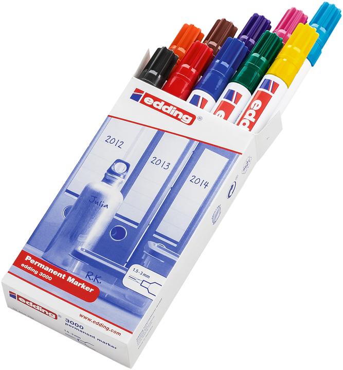 Actual product image Edding Permanent Marker 3000 (Multicoloured, 3 mm, 10 x)