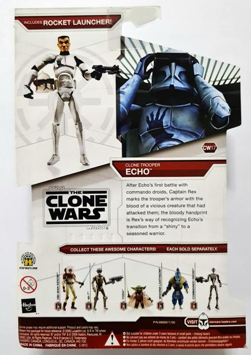 Produktbild Hasbro Star Wars The Clone Wars Actionfigur 2009 CW17 Clone Trooper Echo