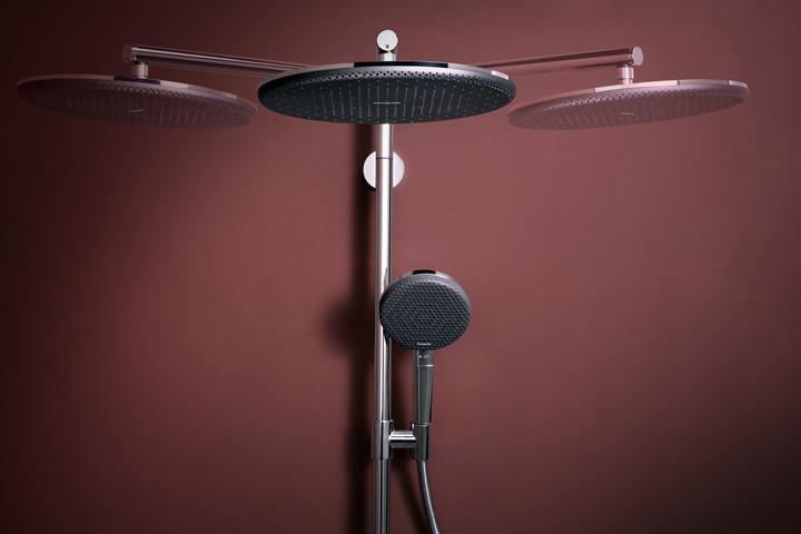 Produktbild hansgrohe Regendusche mit Thermostat, Handbrause und Gleitstangensystem