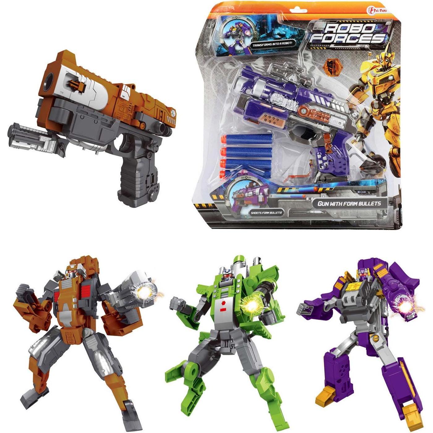 Toi-Toys Change Robot Gun mit Schaumstoffpfeilen