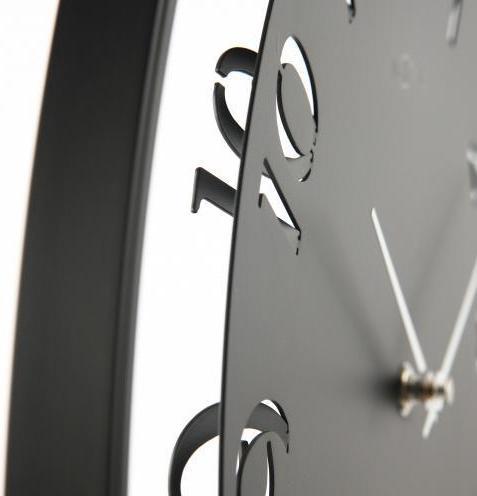 Actual product image Nextime 5188ZW - Table clock "Ting", integrated light, metal, black, 40 x 40,5 cm