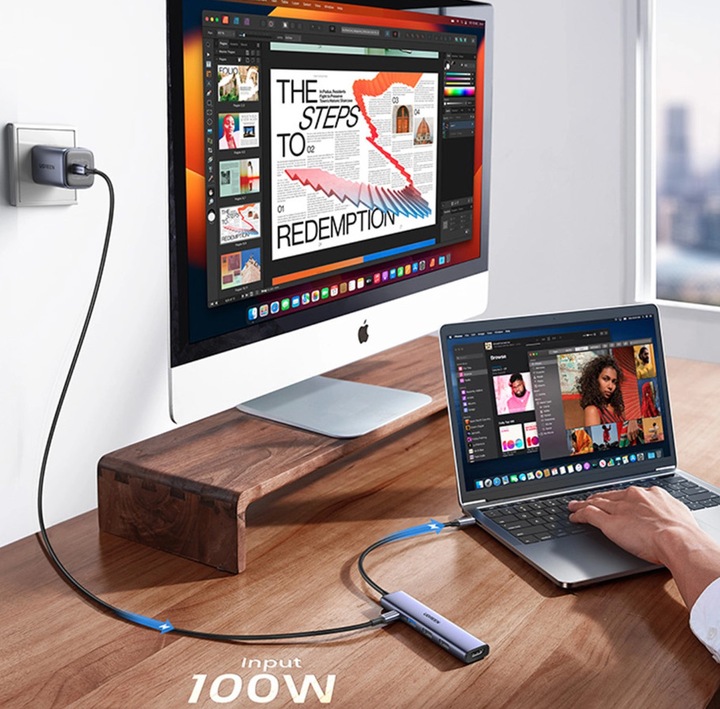 Actual product image Ugreen Adapteris Hub CM478 (USB-C, 5 Ports)