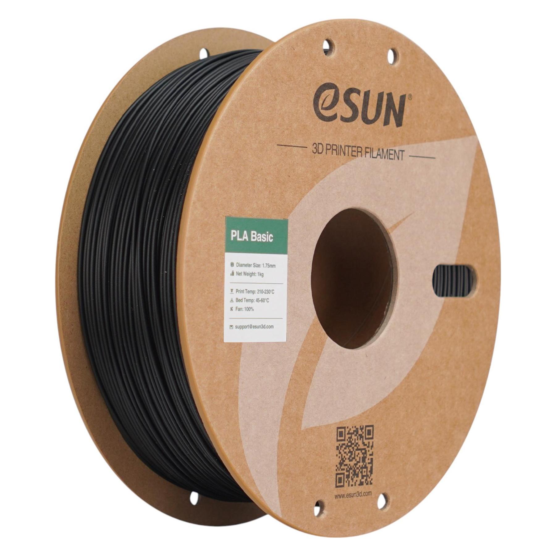 Esun Pla Basic (Pla, 1.75 mm, 1000 g, Zwart), 3D Print Filamenten, Zwart