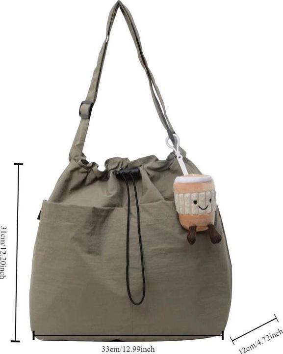 Immagine prodotto Only-Bags.Store Borsa a tracolla in nylon Borsa leggera Borsa Tote pendolare di grande capacità Borsa a tracolla