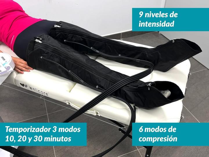 Produktbild Quirumed Pressotherapie für Zuhause, 6 Modi, 9 Druckstufen, Ganzkörper-Massage, Timer